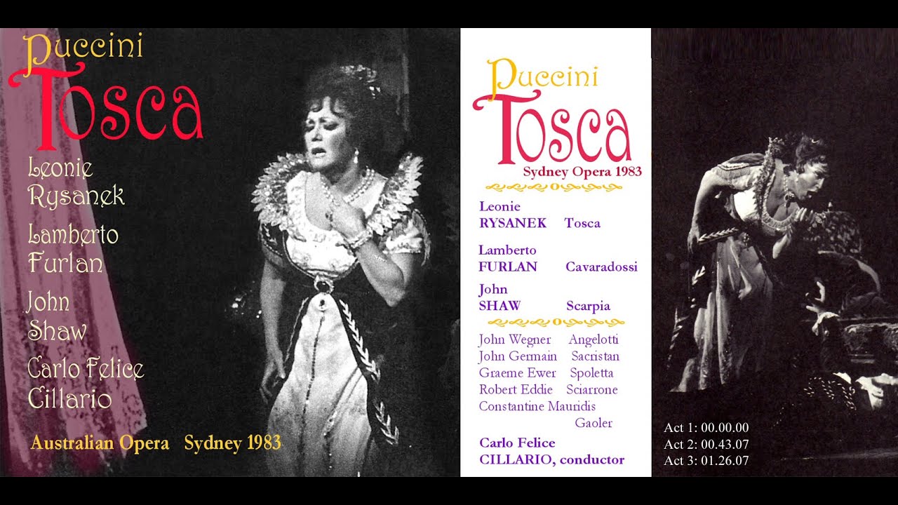 Tosca: Sydney 1983  Rysanek, Shaw, Furlan, Cillario