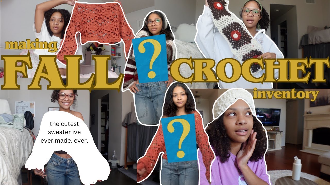 crocheting FALL inventory for my small business 🍁🎃🍂 | pt.3 | crochet vlog