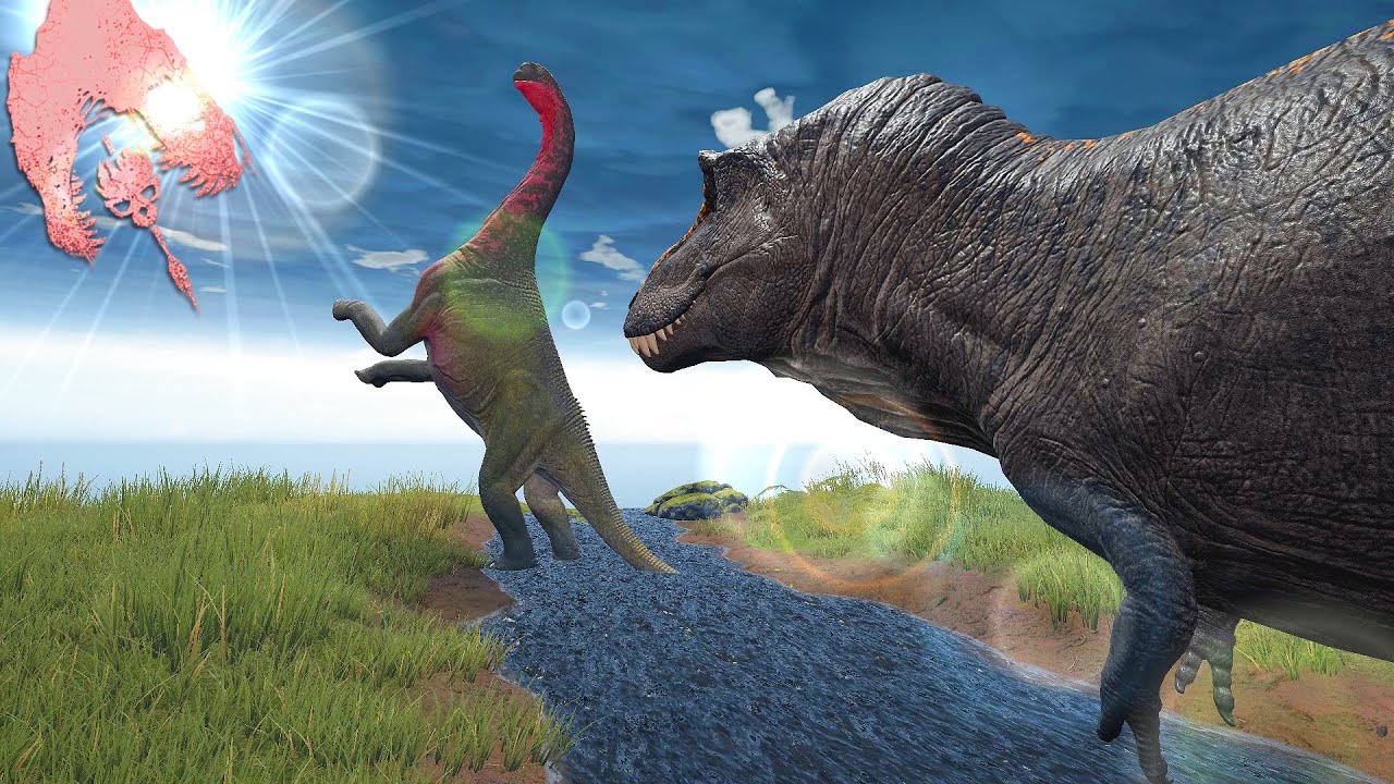 The Isle - Trex Vs Camarasaurus! Shant 1v1 - Massive Herd - Trike And Theri Slaughter (Gameplay)