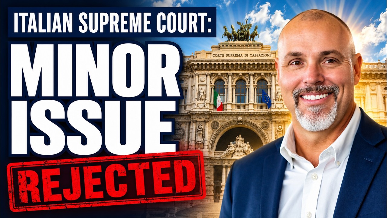 Huge Italian Citizenship Victory: Supreme Court Rejects the Minor Issue!