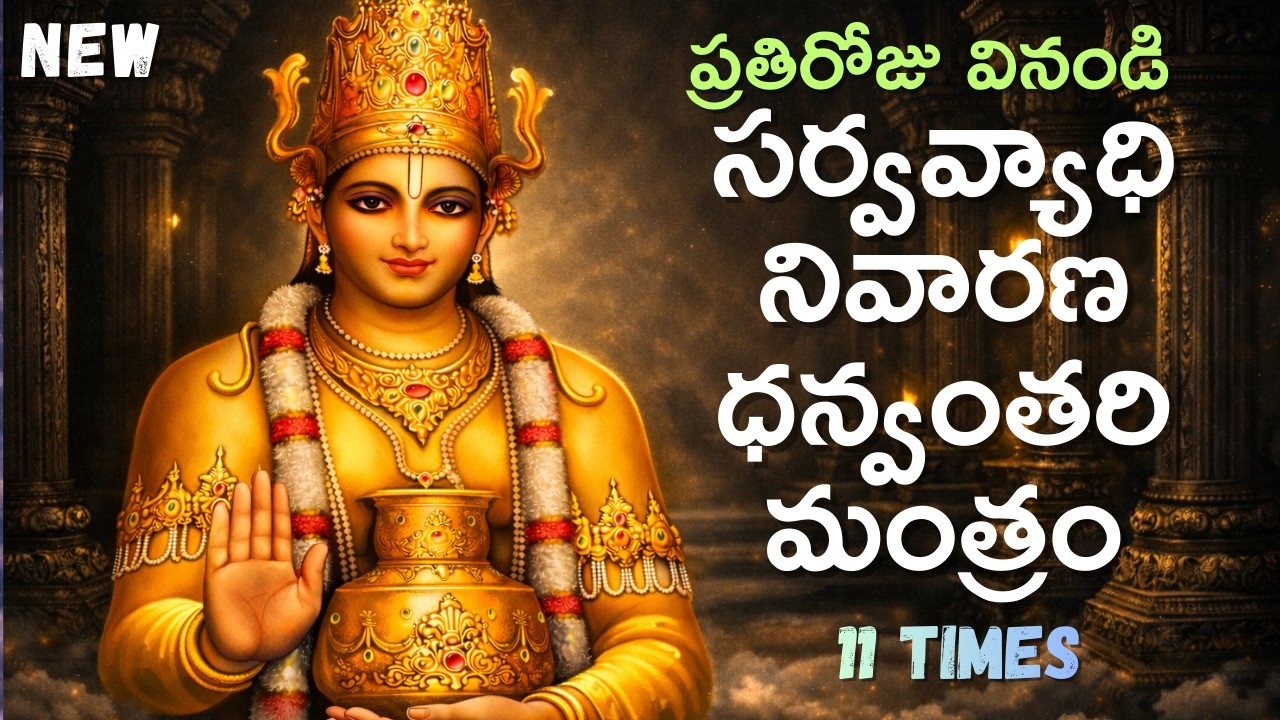 అత్యంత శక్తివంతమైన ధన్వంతరి మంత్రం 11 times - DHANVANTARI MANTRAM WITH TELUGU LYRICS #devotional