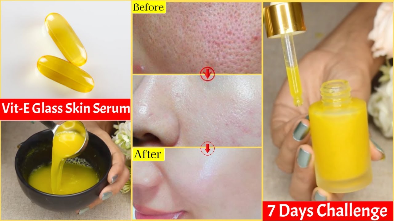I Used Vit-E Serum👆🏼7 Days-This is what happened-Tight Glowing Fair Skin-For uneven, dull, dark skin