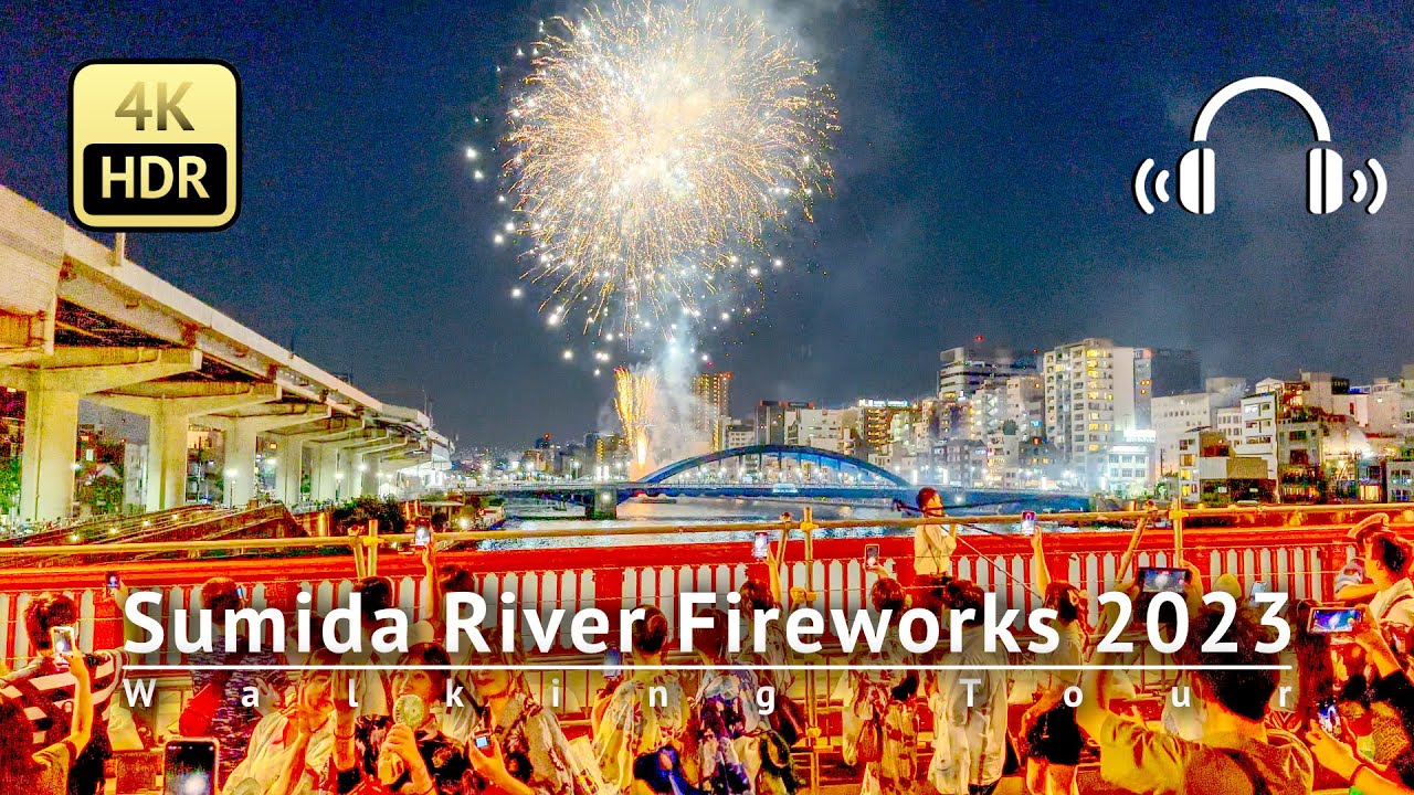 1 Million People at Tokyo's Biggest Firework Event! Sumida River Fireworks 2023 Walking Tour