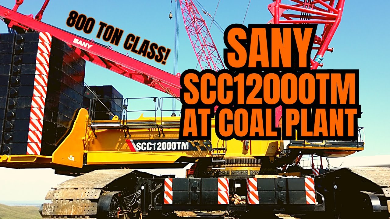 Sany SCC12000TM Working At Xinjiang Coalification Plant #Cranepedia #CrawlerCrane #Sany