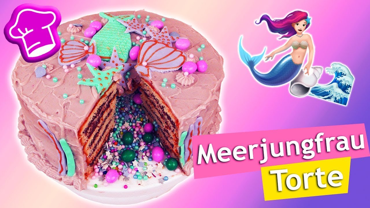 Meerjungfrau Torte selber machen | Überraschungs Torte | Surprise Torte | Einfache Geburtstagstorte