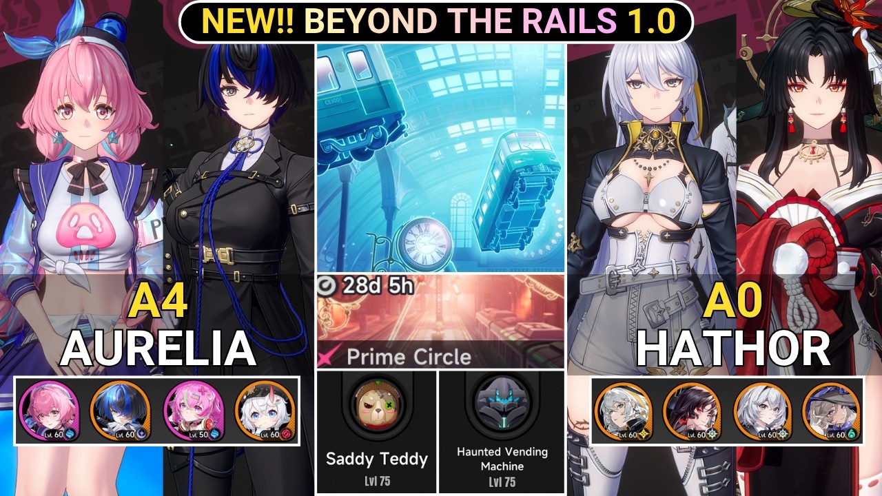 All F2P WP! A4 Aurelia & A0 Hathor VS Stage 4+5+6 in Prime Circle | Beyond The Rails NTE 1.0