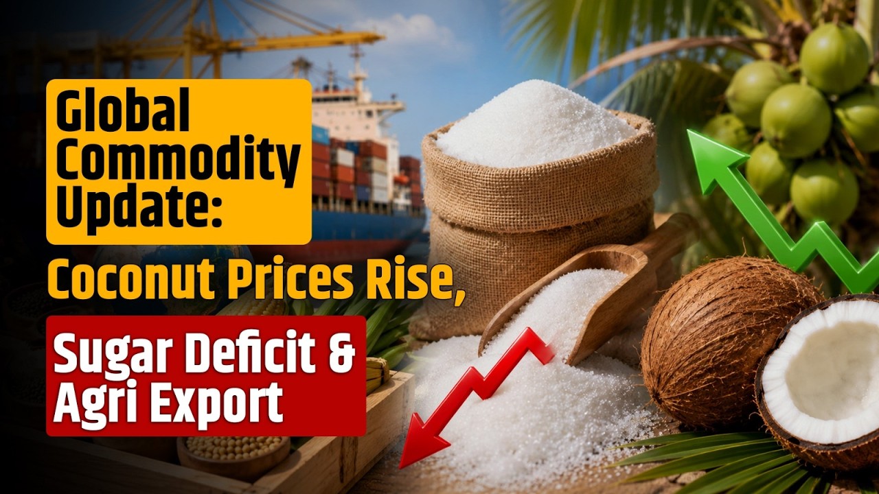 Global Commodity Update: Coconut Prices Rise, Sugar Deficit Ahead & Agri Export Boom