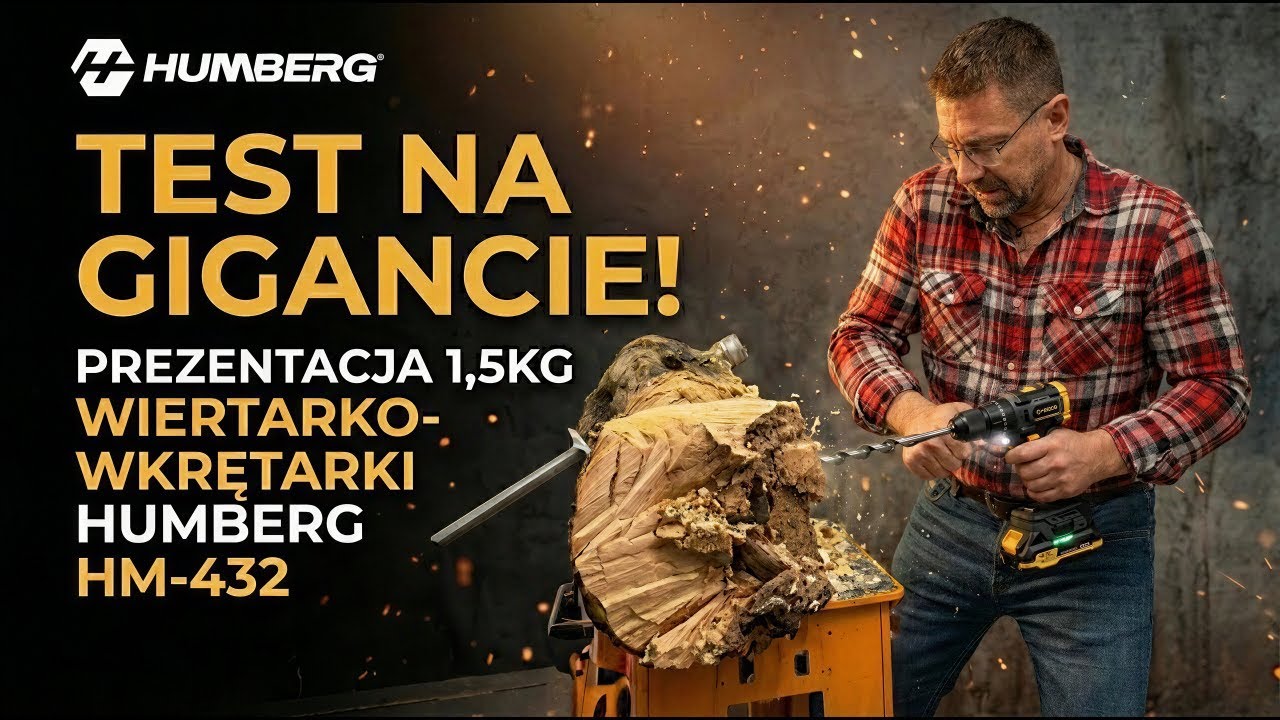 Prezentacja Wiertarko-wkrętarki akumulatorowej z udarem Humberg 21V HM-432