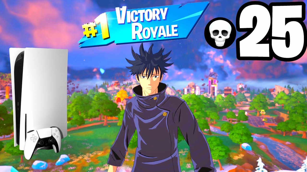 Megumi Fushiguro Skin Gameplay: 25 Kill Zero Build Solo Squad Win in Fortnite Ch. 4, Season 3