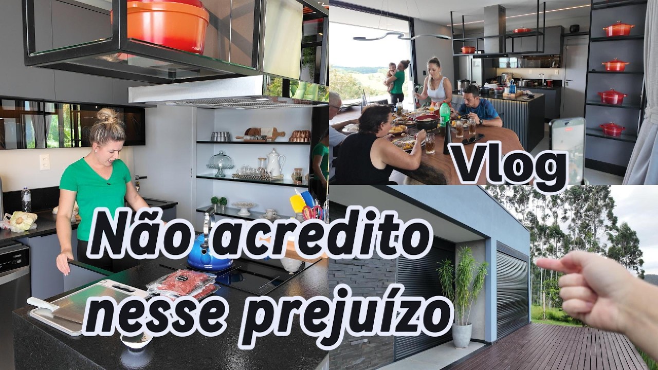 Maior prejuízo vai ser esse. Almoço em familia. Vlog aqui no mato.