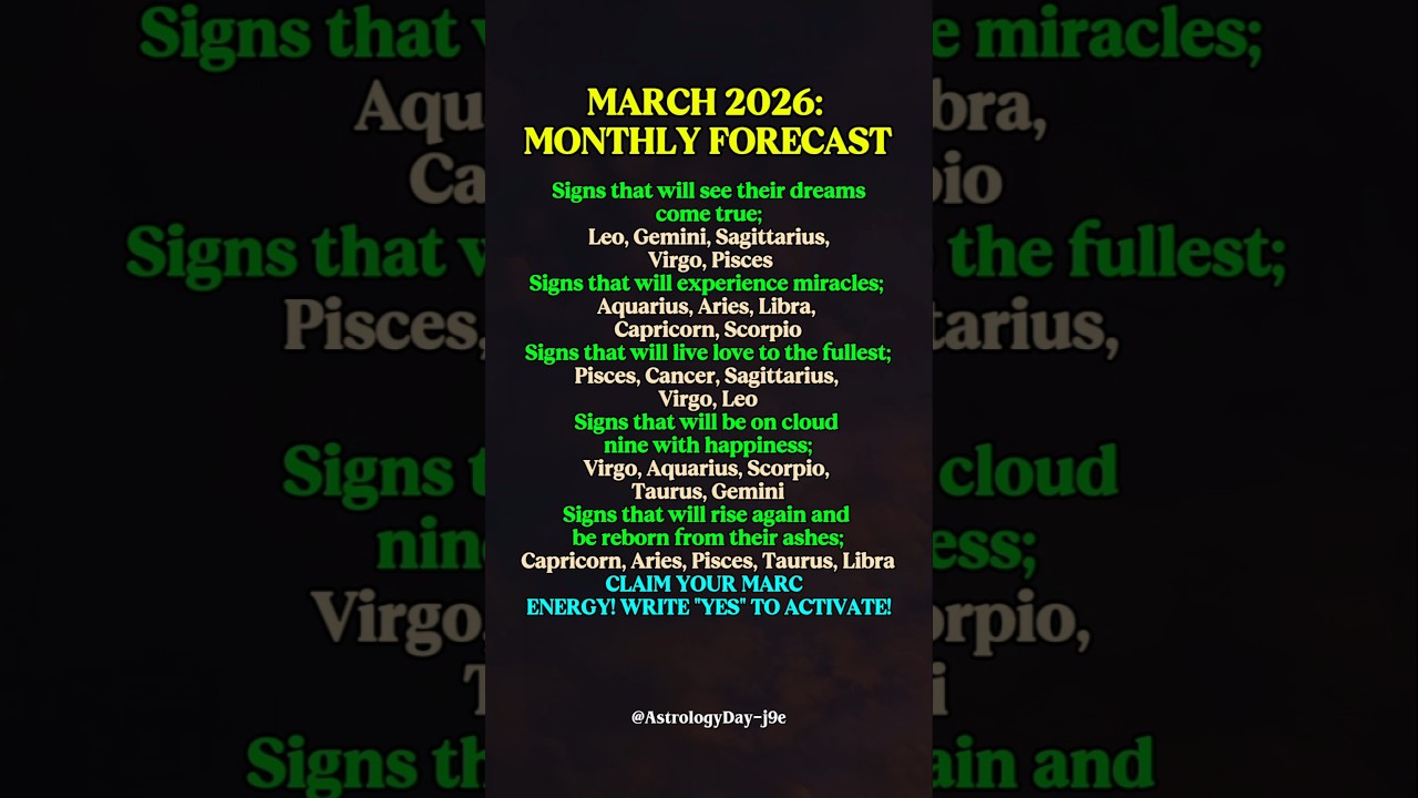 MARCH 2026: MONTHLY FORECASTS #zodiac #zodiacsigns #astrology #horoscope #tarot