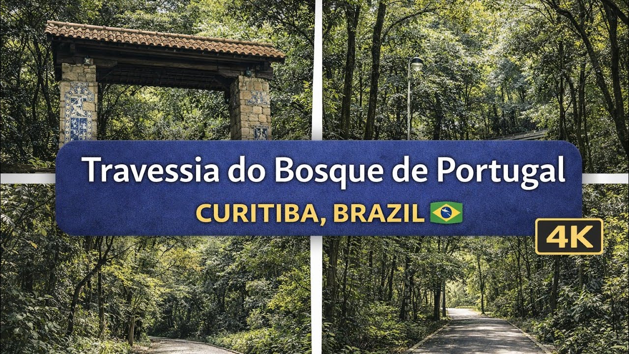 Travessia do Bosque de Portugal | Curitiba, Brazil 🇧🇷 | Walking Tour Sem Cortes 
