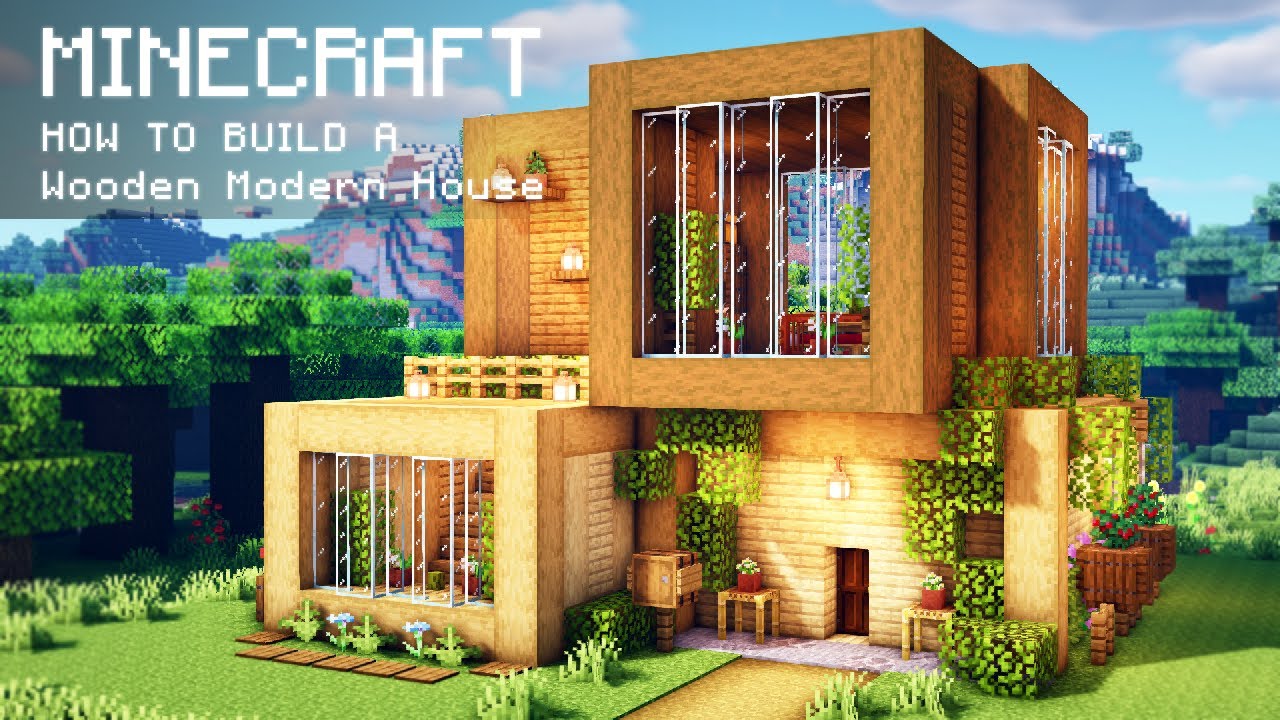 Minecraft: How To Build a Wooden Modern House