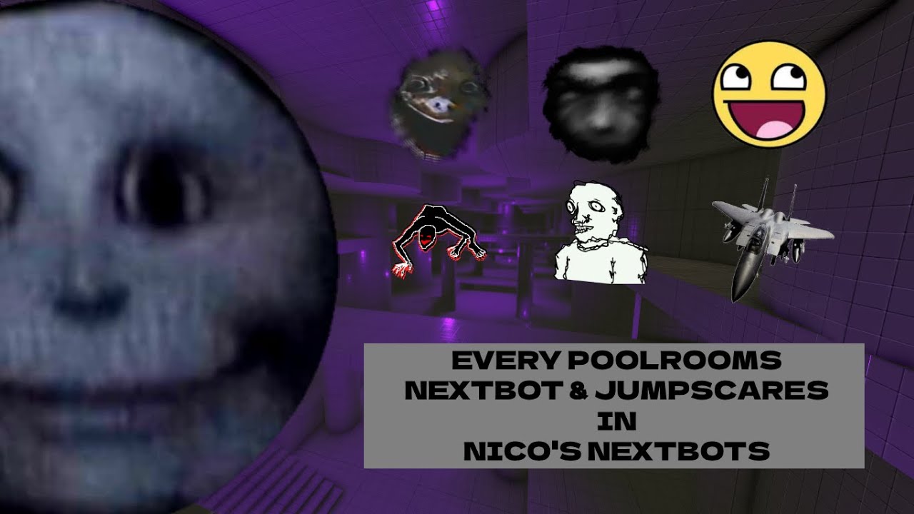 Every POOLROOMS NEXTBOTS & JUMPSCARES in nico's nextbots