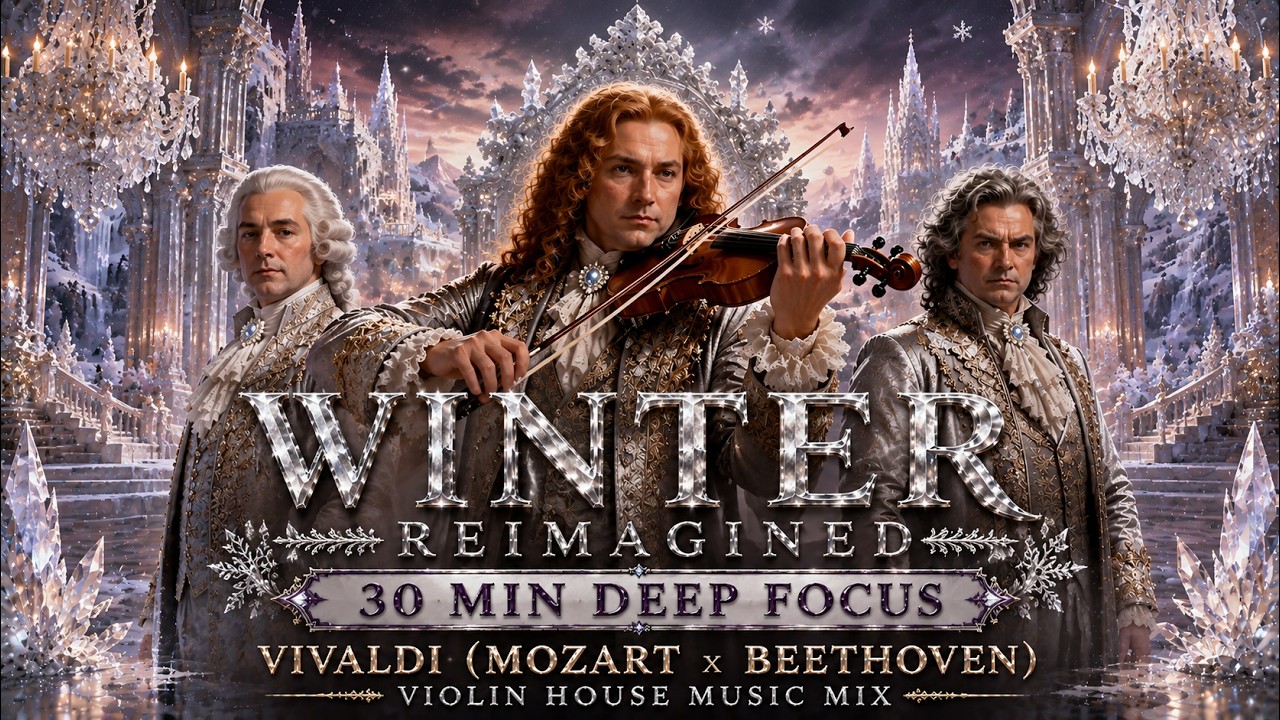 Vivaldi (Mozart x Beethoven) Violin House Music Mix &ndash; Winter Reimagined | 30 Min Deep Focus