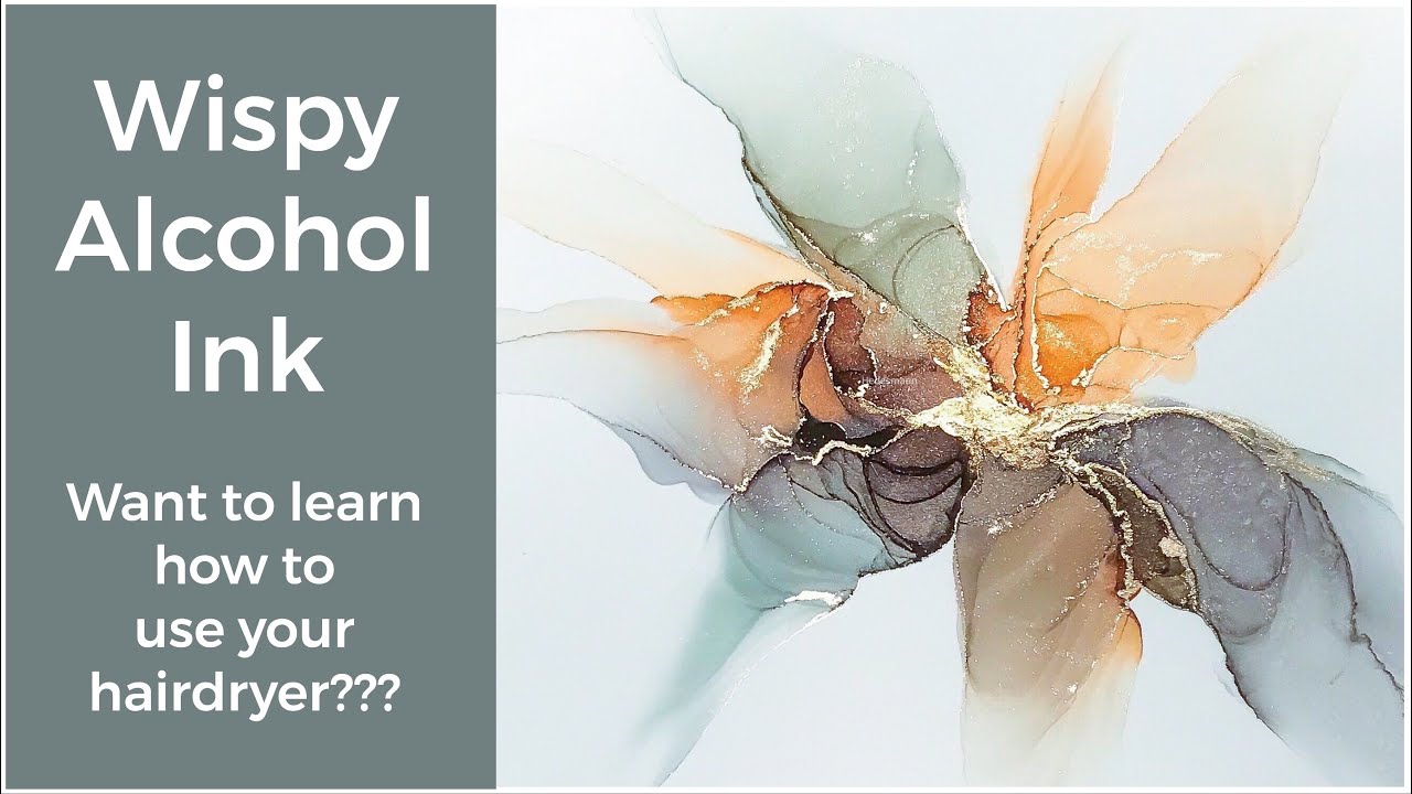 Alcohol ink - how to use your hairdryer for fades [15]