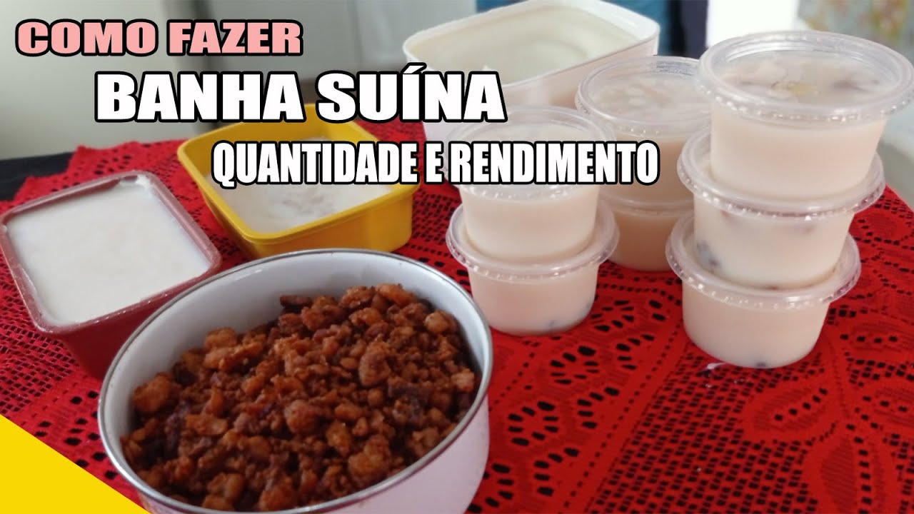 BANHA DE PORCO RENDIMENTO E COMO FAZER - RECEITAS DA ROSA