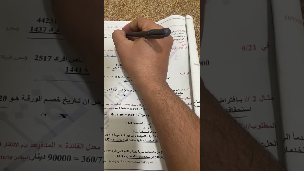 مادة منشآت مالية خصم الاوراق التجاريه