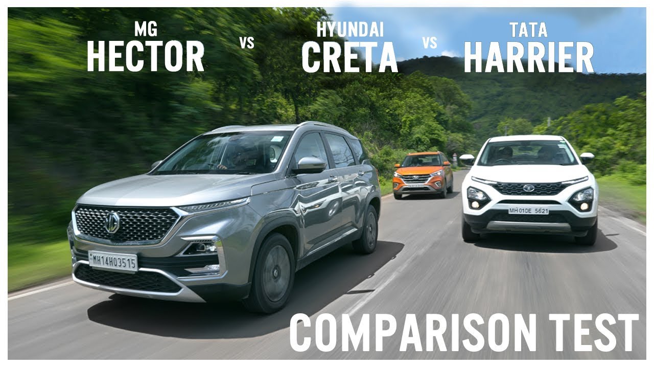 MG Hector vs Tata Harrier vs Hyundai Creta | A very serious comparison test | evo India