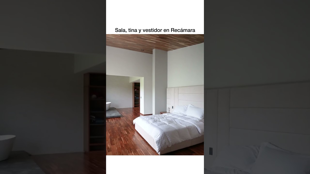 Sala, tina y vestidor en Rec&aacute;mara #viral #tendencia #shorts #arquitectura #casaenelbosque #morelia