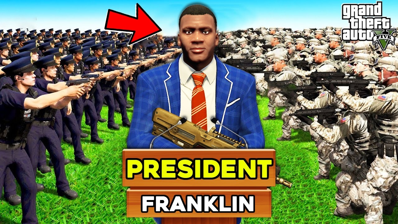 Franklin's First Day As A PRESIDENT In Los Santos GTA 5!