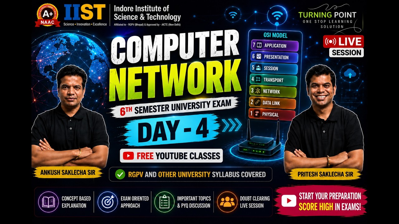 DAY 4 | Computer Network | Semester Exam | Free YouTube Series | Complete Course | RGPV and others