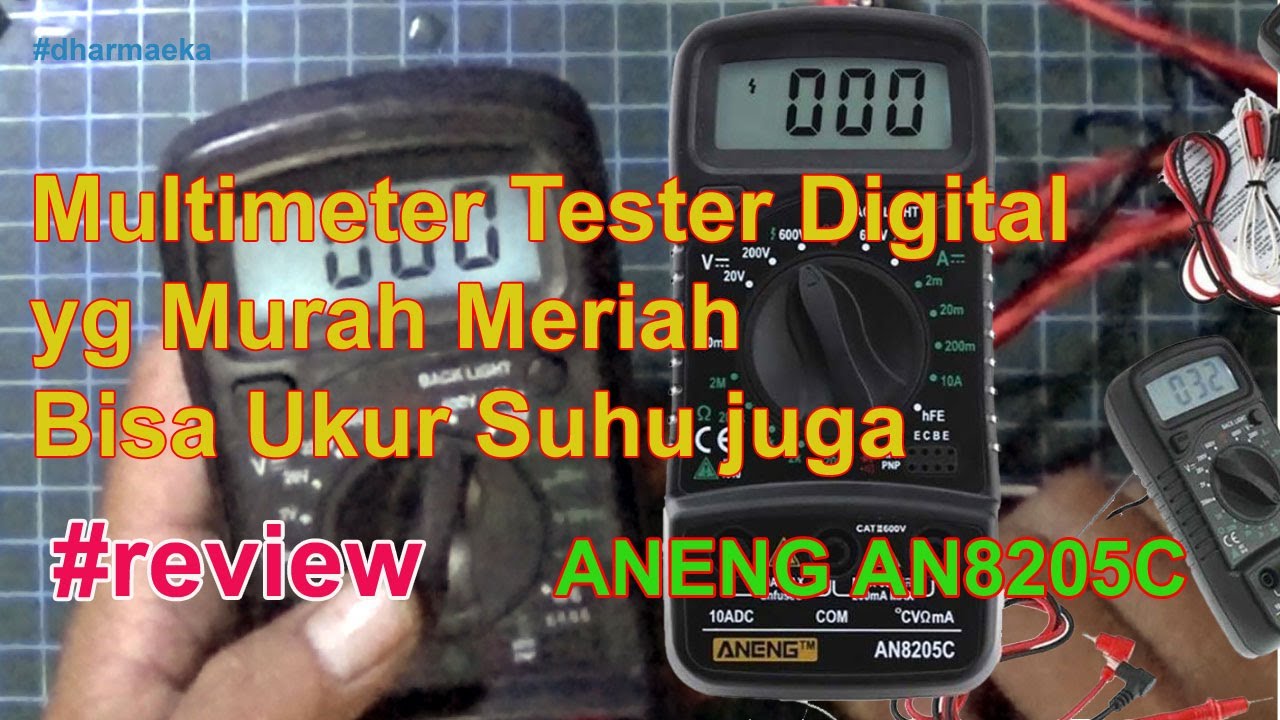Multimeter Digital Aneng AN8205C. Ada pengatur Suhunya ... murah