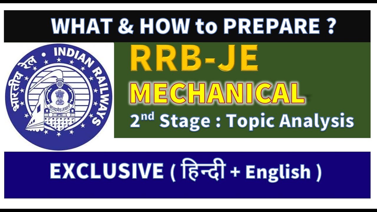 RRB-JE 2018-19 Mechanical Syllabus-Topics Details Highlights by Eii