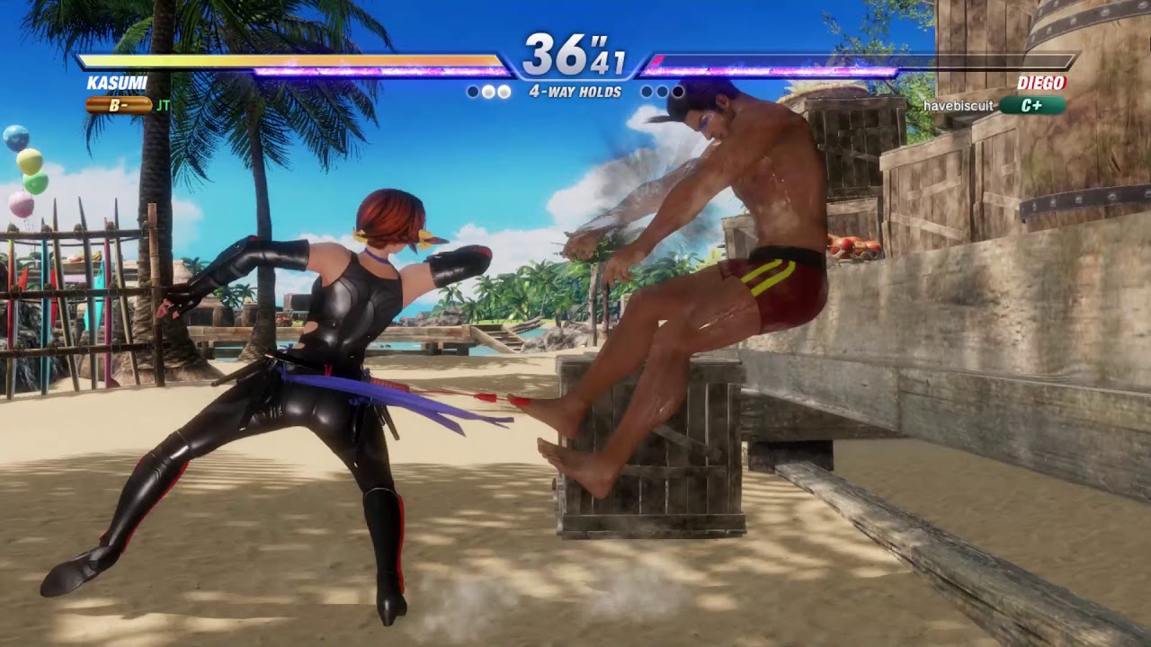 DOA 6 Kasumi vs Diego (back massaged)