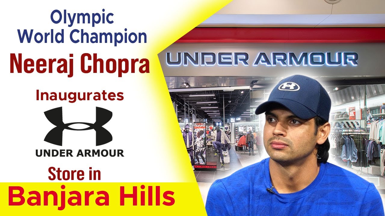 Gold Medalist Neeraj Chopra Inaugurates Under Armour Store In Hyderabad | Hybiz tv