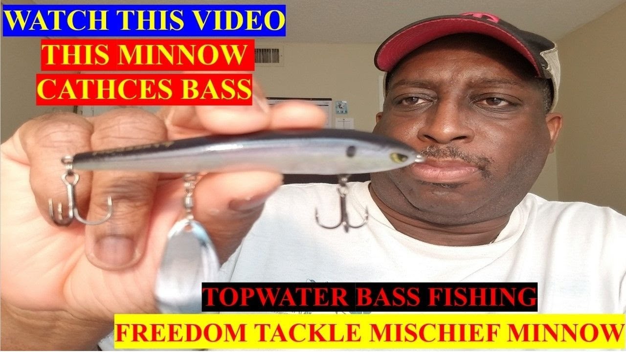 Bass Fishing with Freedom Tackle Mischief Minnow Bladed Topwater Bait for Fall Bass Fishing
