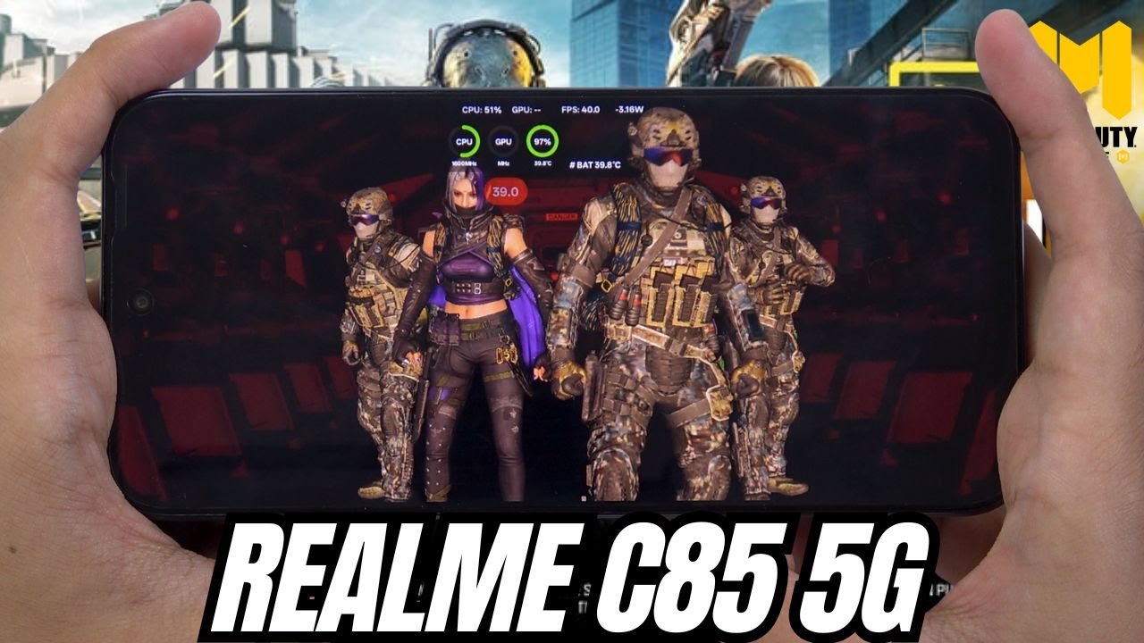 Realme C85 test game Call of Duty Mobile CODM | Dimensity 6300