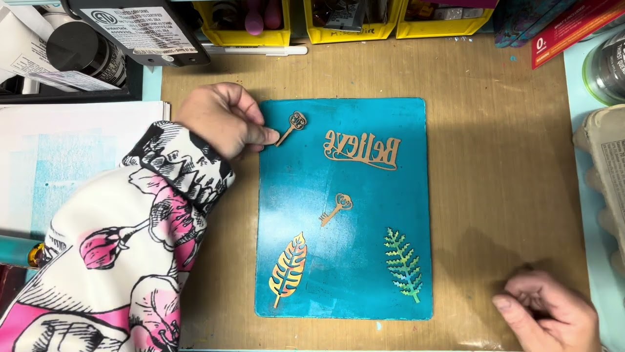 Gel Plate Fun with Dollar Tree Finds & Trash Treasures!