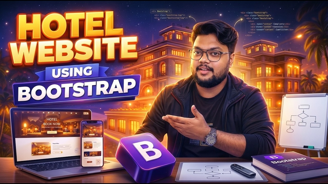 Complete Hotel Website Design Tutorial Using HTML CSS JavaScript and Bootstrap Step by Step