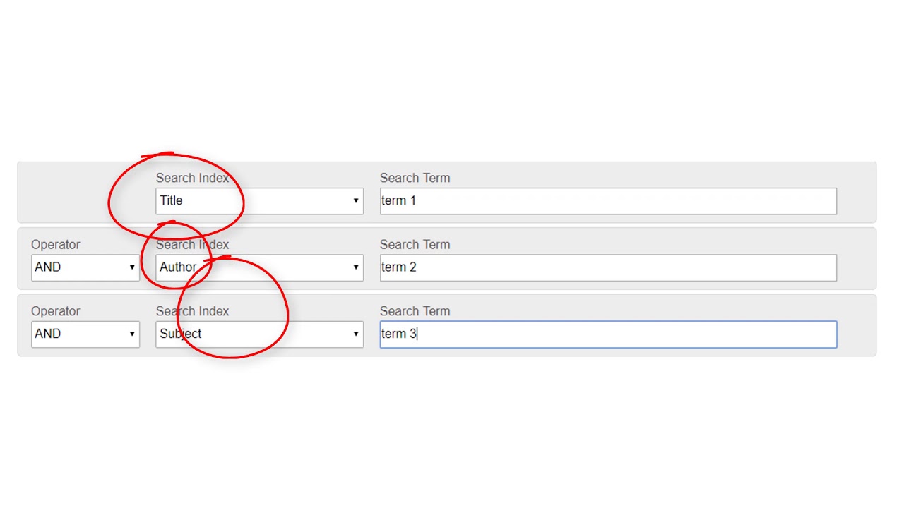 Advanced Search - Discovery