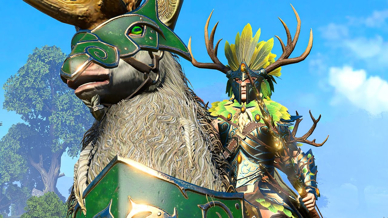 WOOD ELVES vs CHAOS DWARFS - TotalWar Warhammer 3 cinematic battle