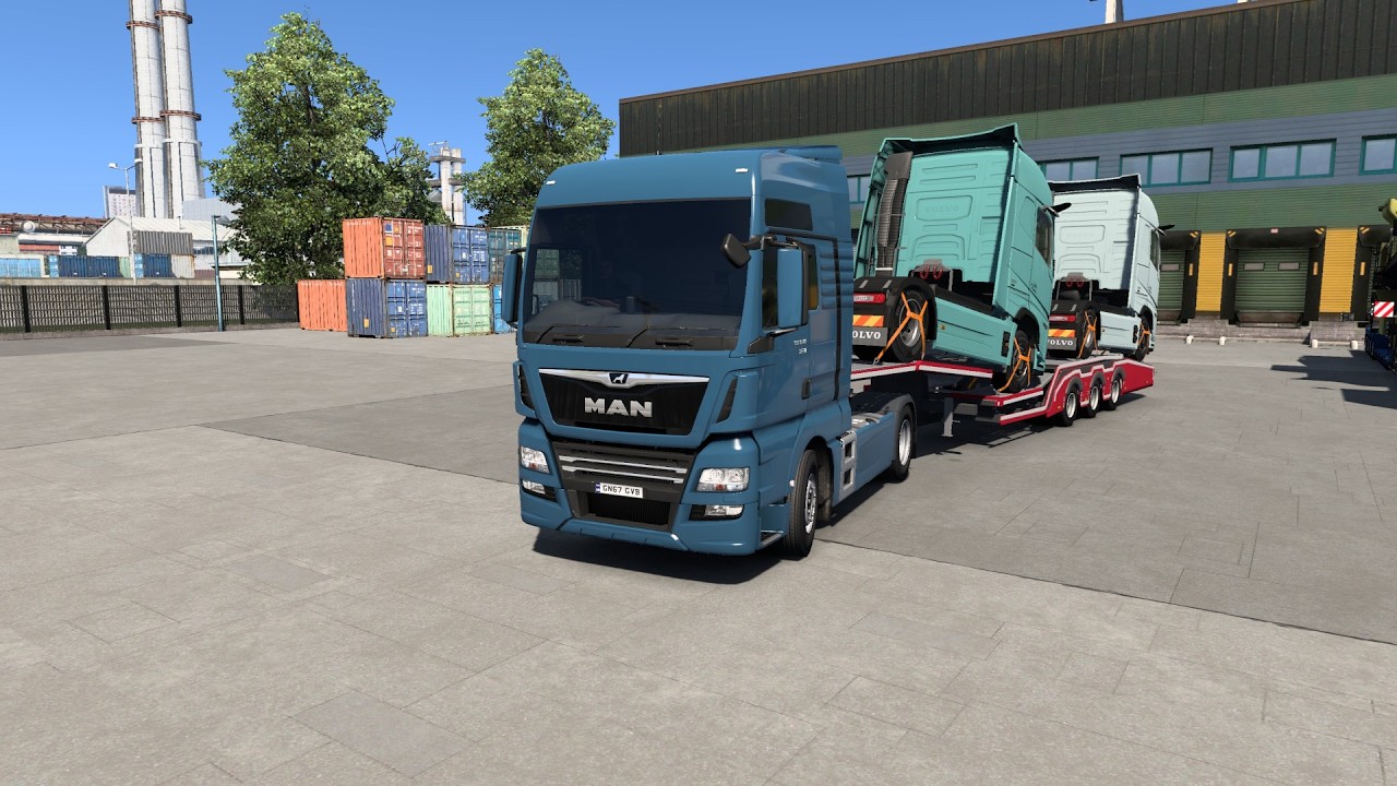 1700KM NONSTOP DRIVE! MAN TGX Moving VOLVO Trucks | ETS2 Realistic Haul