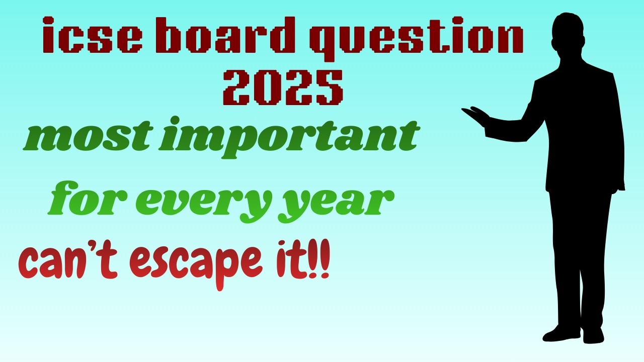 ICSE BOARD 2025|| MATHS ||IMPORTANT QUESTION||QUADRATIC EQUATION||#icseboard#boardquestion