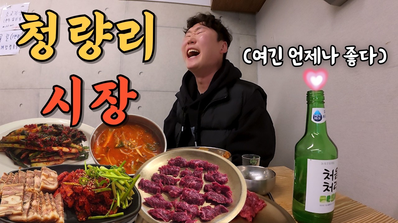 청량리 전통시장에서 혼자 2차까지 달리다 실성하는 낮술러