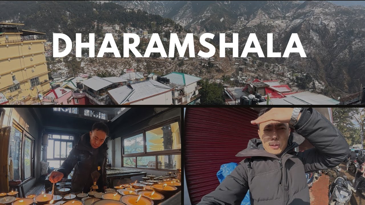 Next destination Dharamshala, welcoming me with snow #tibetanvlogger #tibetanyoutuber 