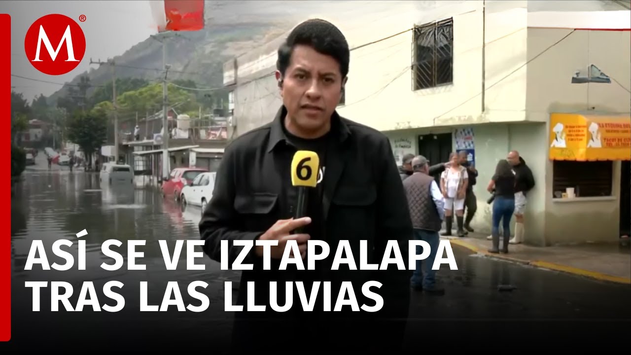 Inundaciones afectan calles y viviendas de la alcaldía Iztapalapa en la CdMx