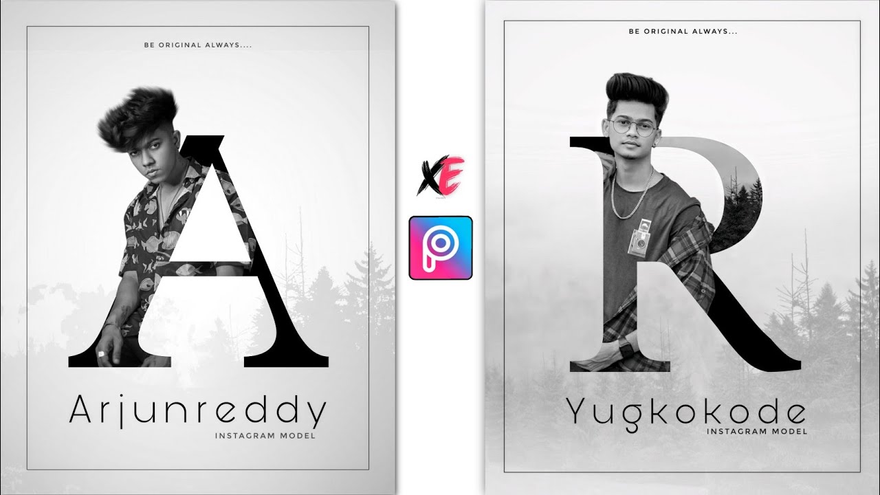 Портрет с буквами — Учебник по редактированию фотографий PicsArt — Xyaa Edits🔥