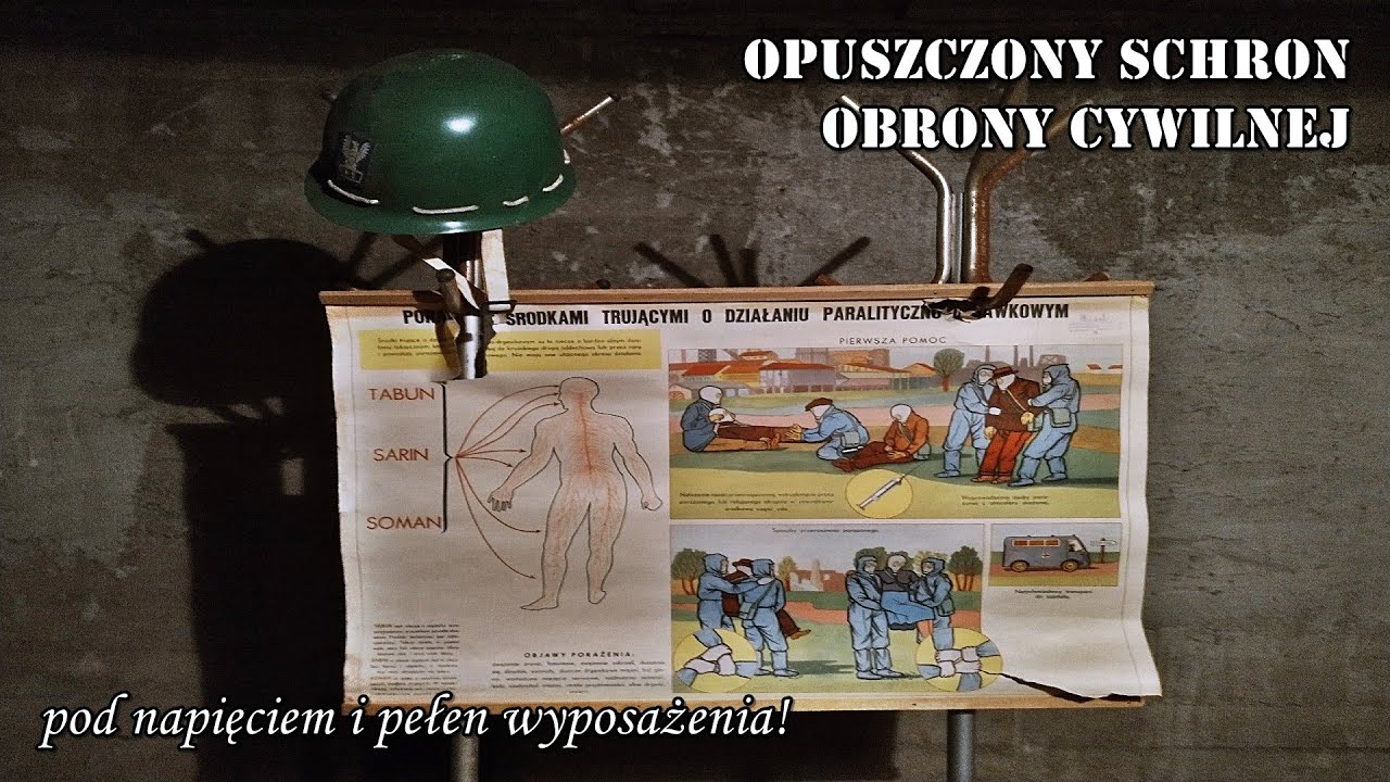OPUSZCZONY SCHRON OBRONY CYWILNEJ - pod napięciem i pełen wyposażenia!