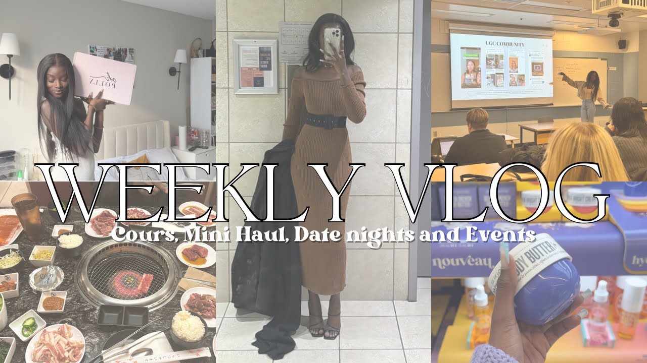 WEEKLY VLOG | Cours, Mini Haul, Shopping and Date nights | Maguie
