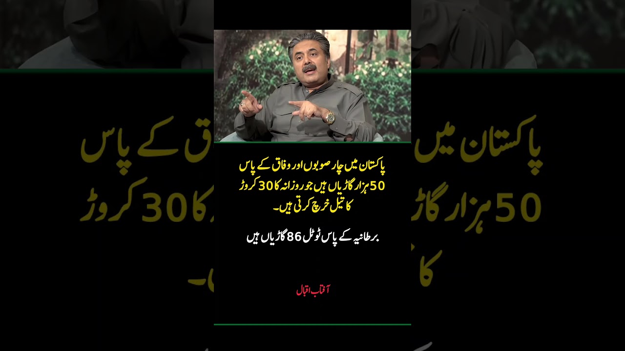 Aftab Iqbal Makes Shocking Claim About Government Luxury in Pakistan 🚗🇵🇰