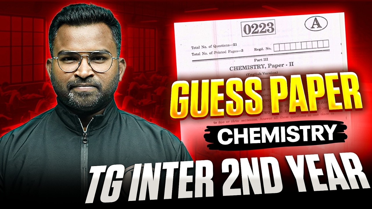 Chemistry Guess Paper 2026 | TG Inter 2nd Year | Final Prediction