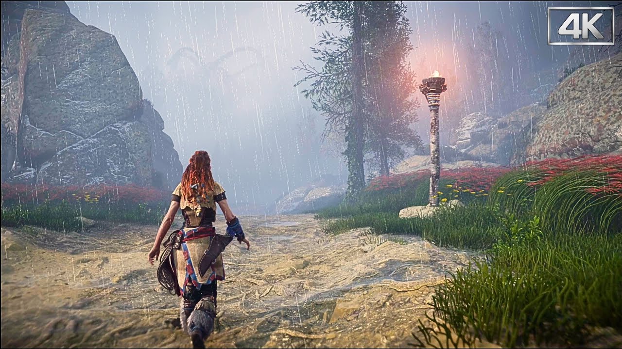 Relax Walk in the Rain | Horizon Zero Dawn Ultra Graphics [4K]