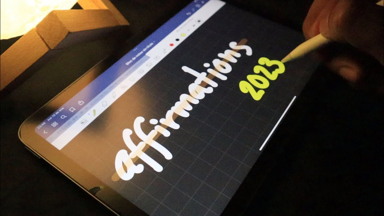 ASMR - Inaudible Affirmations | Writting on iPad |