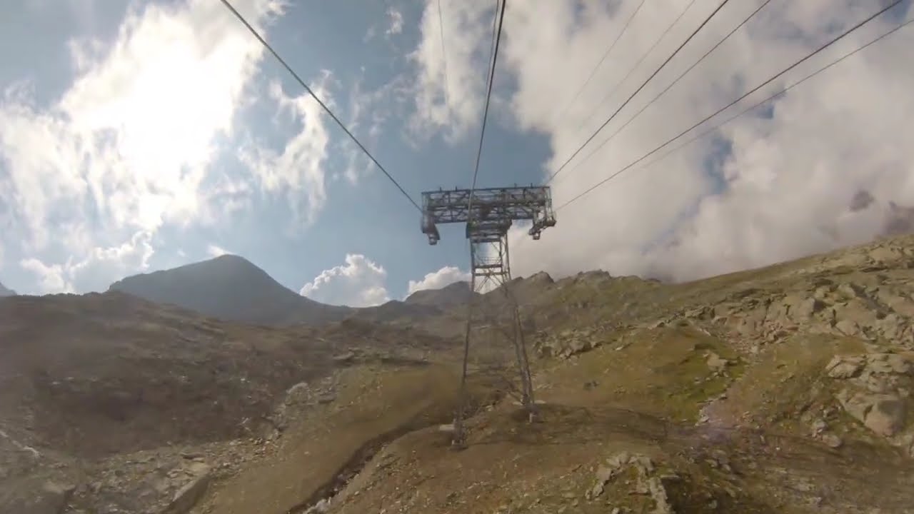 Funivia Alagna Monte Rosa salita da Freeride Paradise a passo dei Salati - webcam