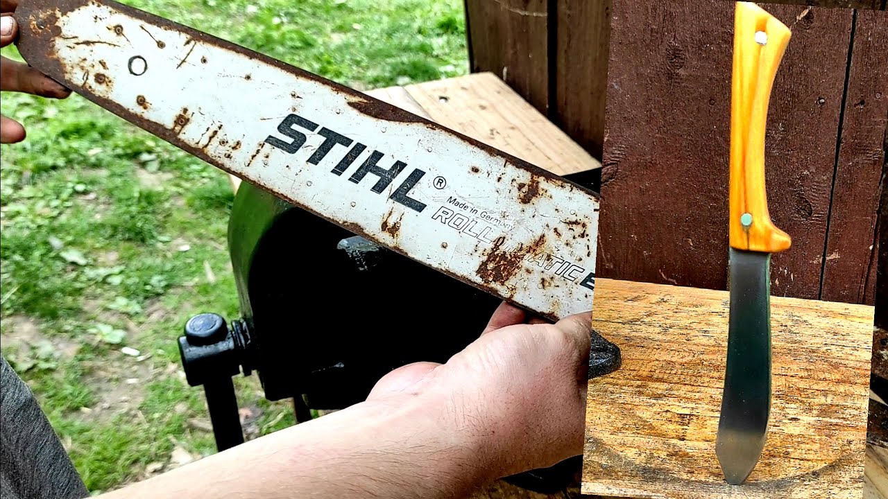 Knife Made From a Chainsaw Bar, Ніж з Шини Бензопили